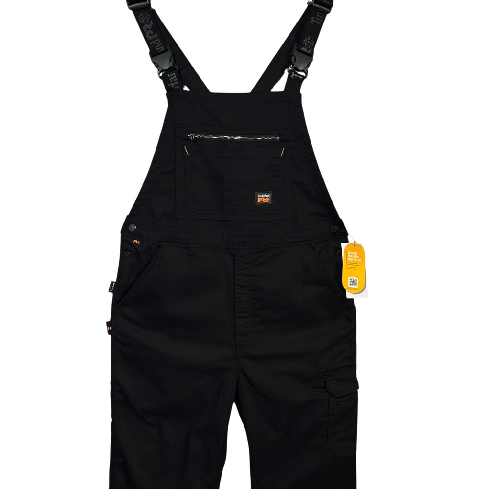 Timberland PRO Men's Ironhide Flex Bib Overalls Size XL (45X30")‎ Black Workwear - Picture 3 of 12